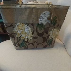 Coach Flower Applique Handbag